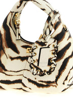 Mini Hobo Zebra Polyester Polyurethane Handbag
