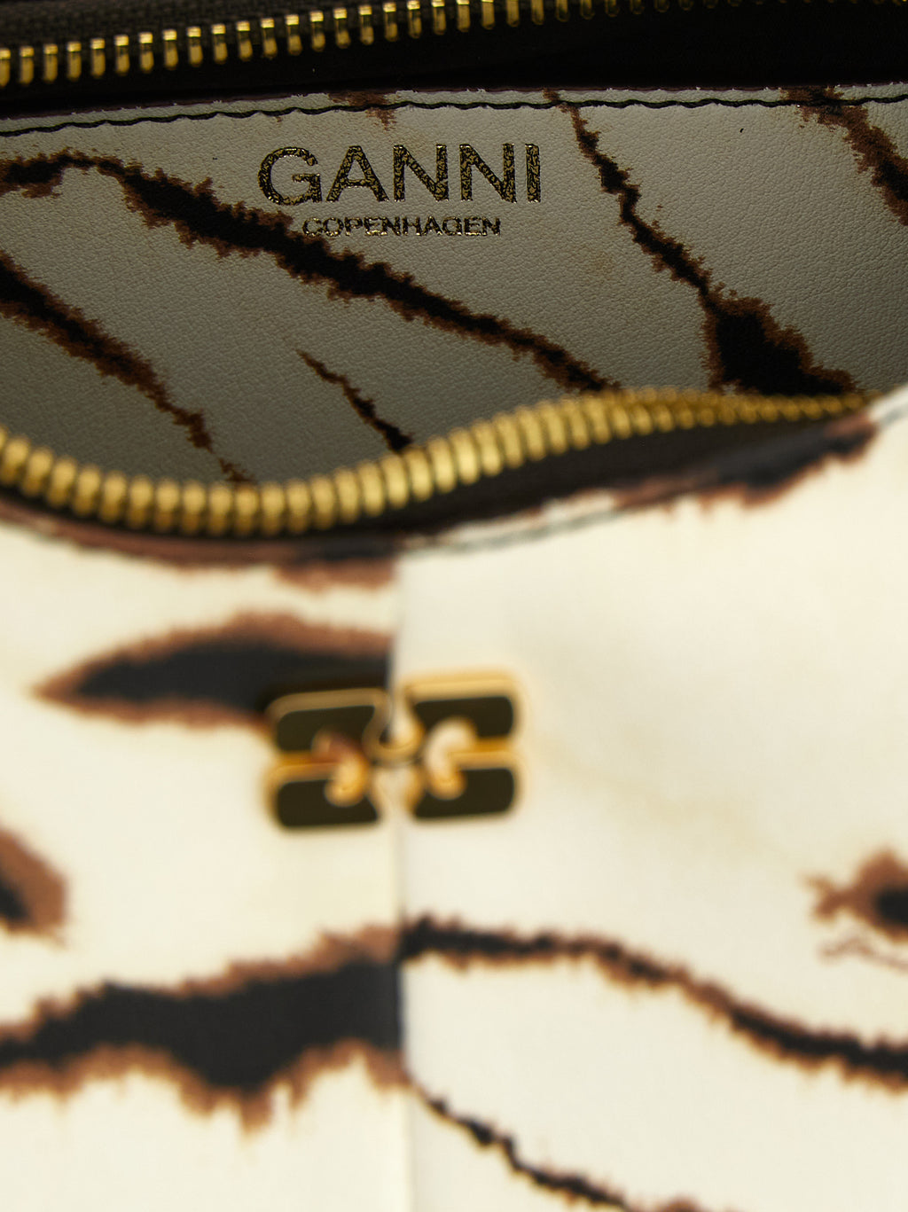Mini Hobo Zebra Polyester Polyurethane Handbag