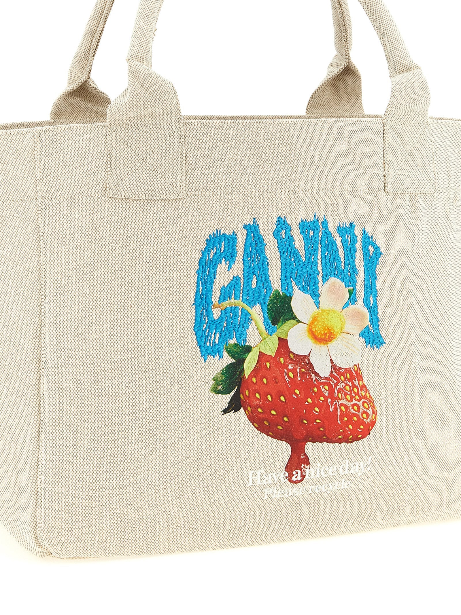 Medium Strawberry Recycled Cotton Tote