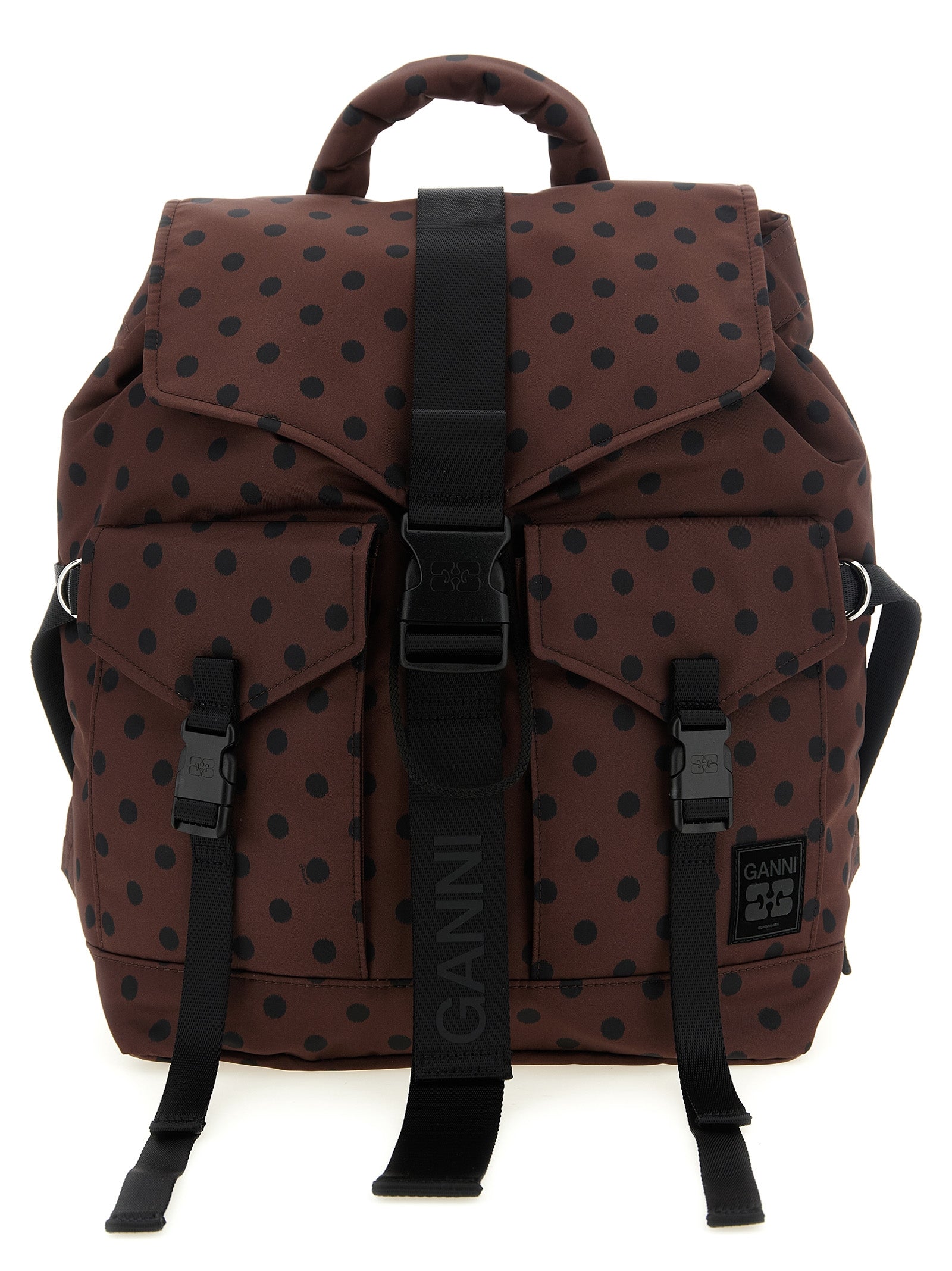 Re-Tech Brown Recycled Polyamide Backpack