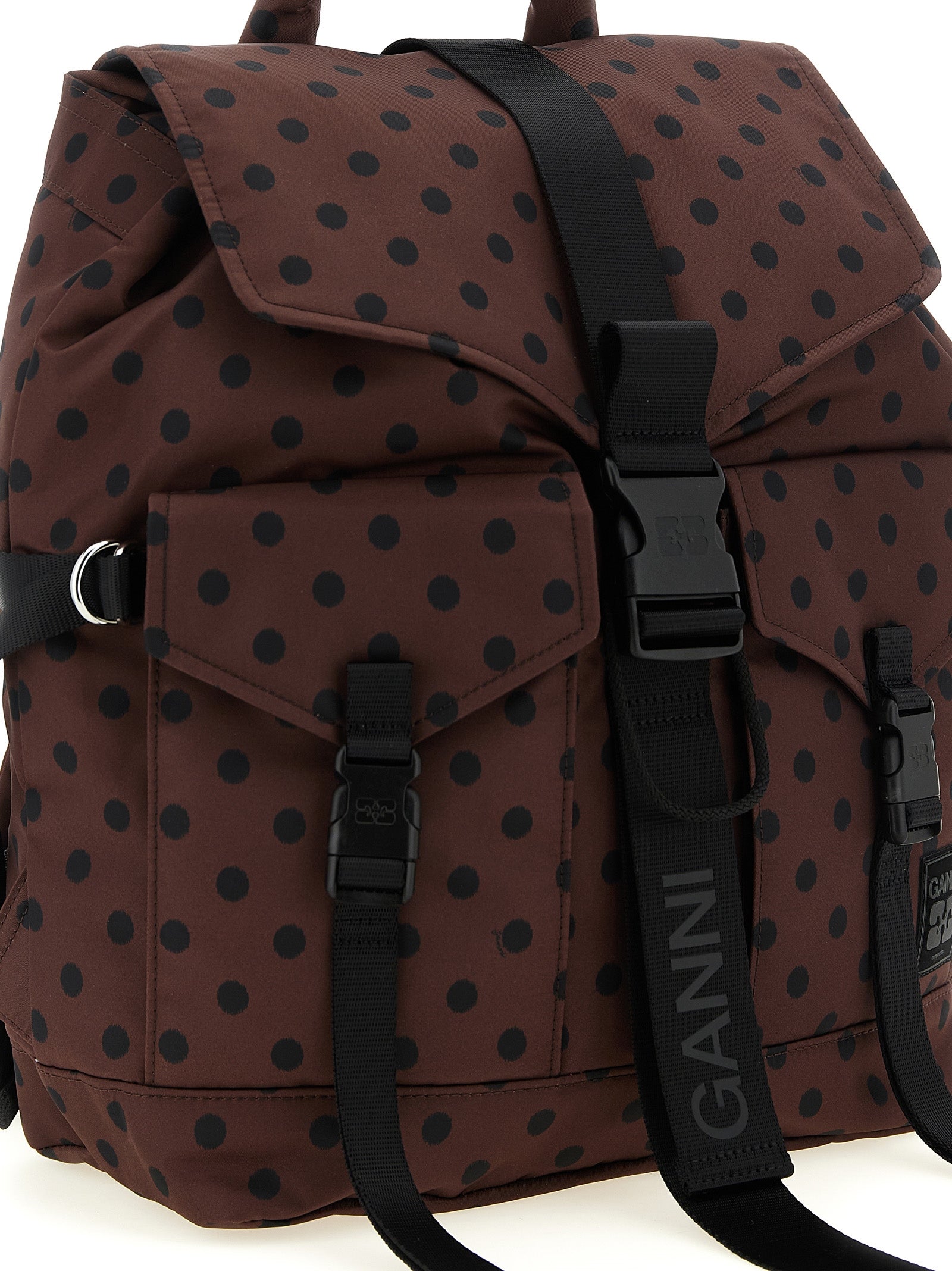 Re-Tech Brown Recycled Polyamide Backpack