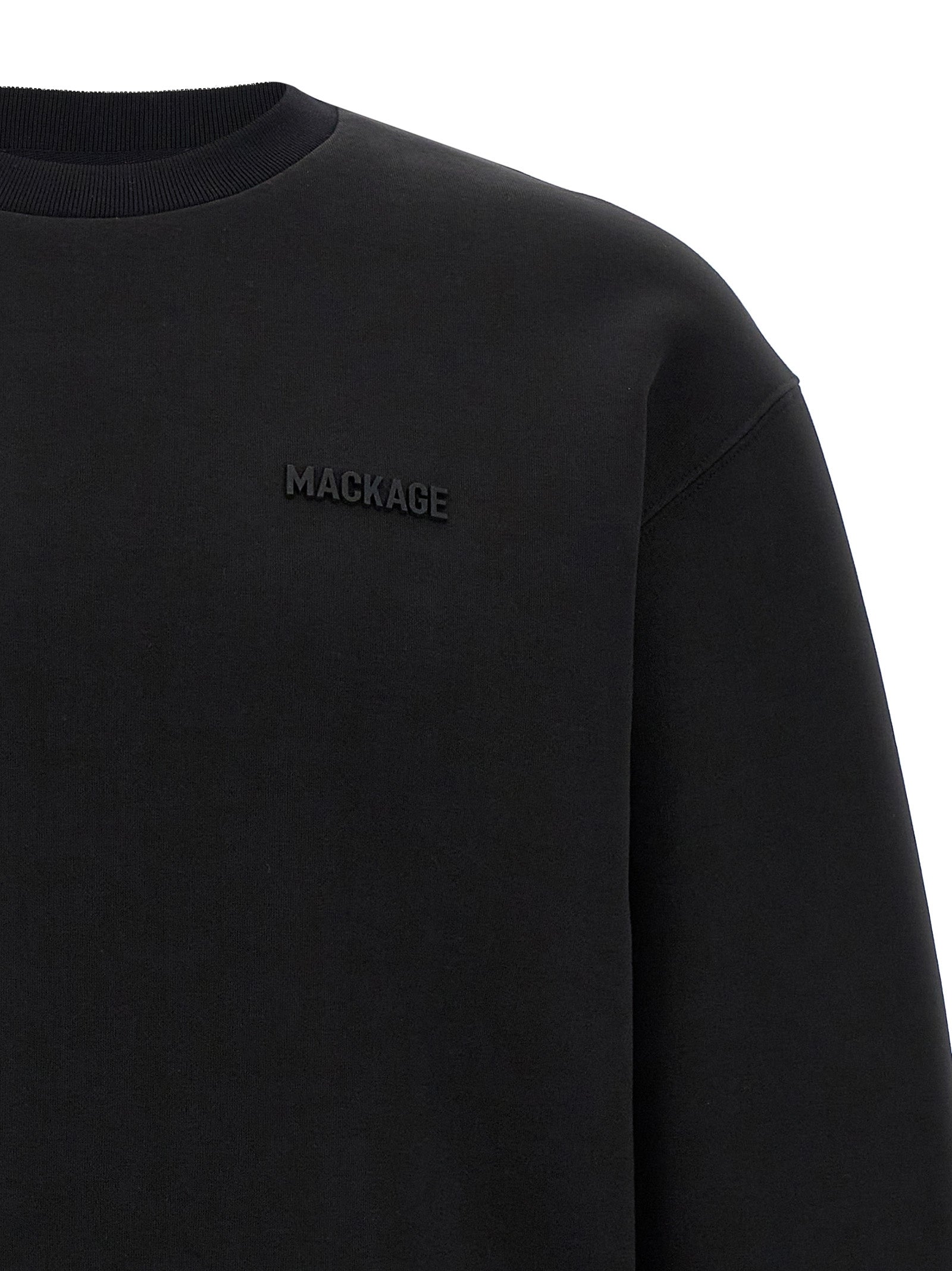 Julian Black Cotton & Polyester Sweatshirt