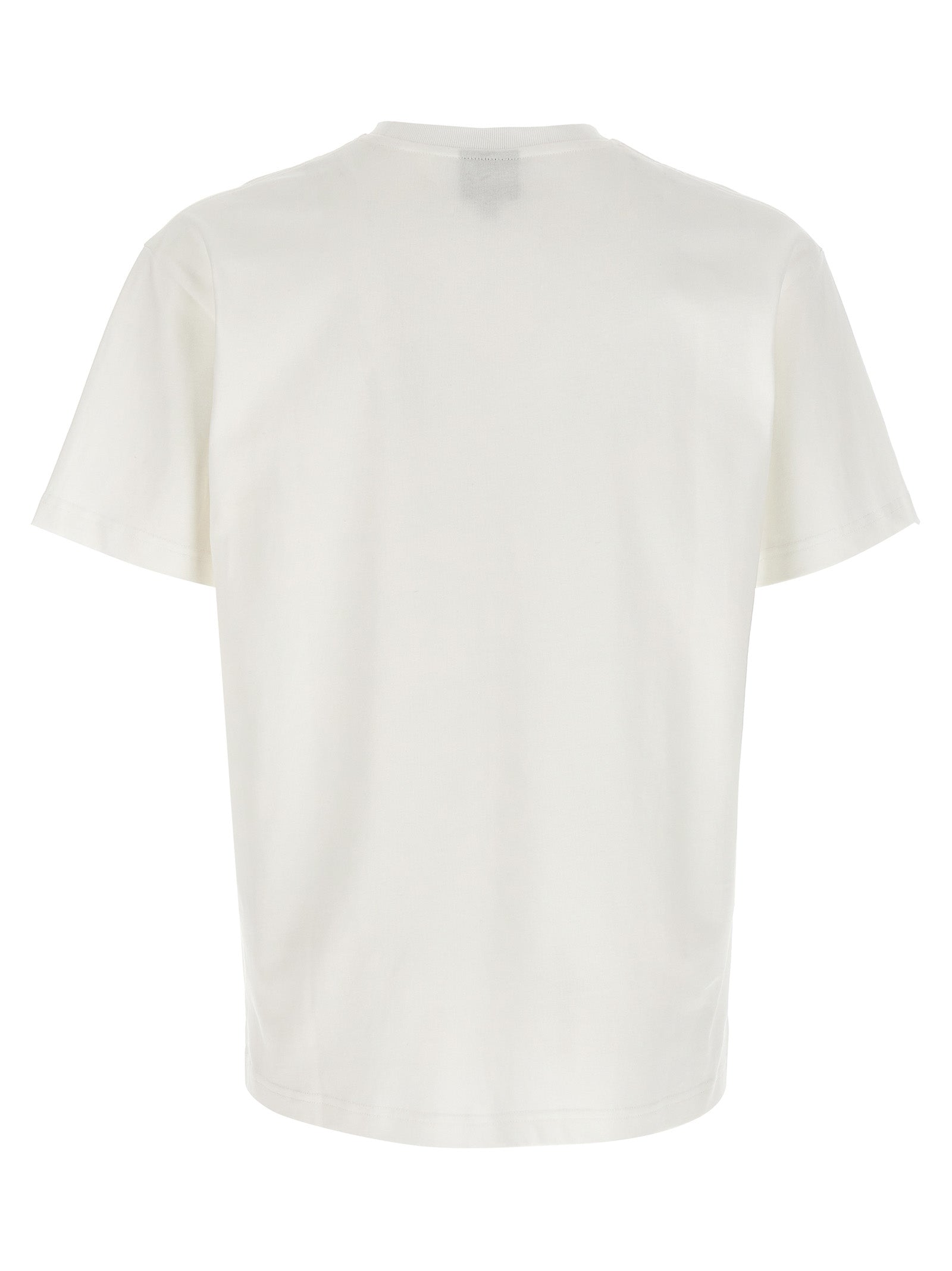 White 3D Silicone Logo Cotton T-Shirt