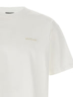 White 3D Silicone Logo Cotton T-Shirt