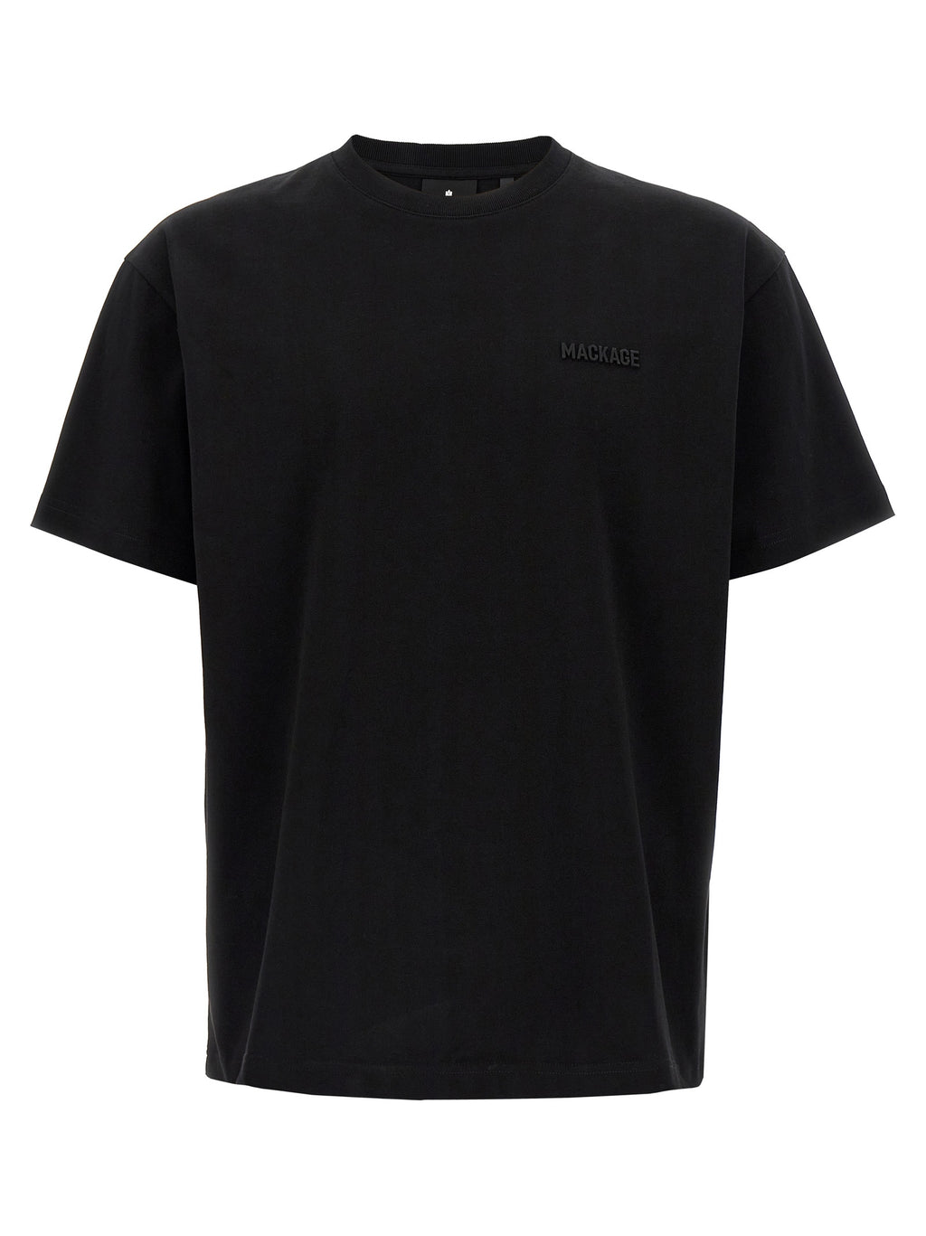 Black Cotton Interlock T-Shirt