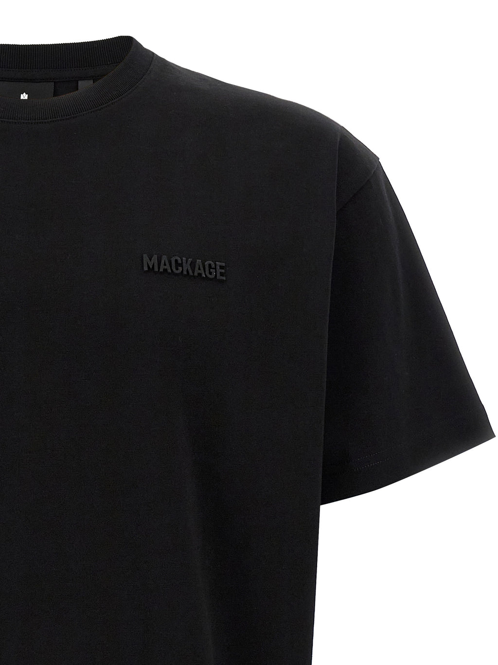 Black Cotton Interlock T-Shirt