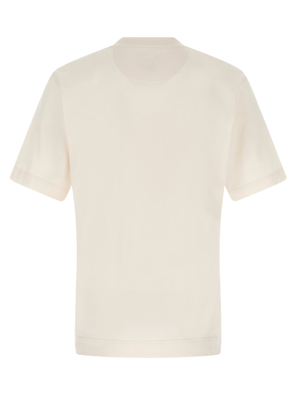 White Cotton Jersey T-Shirt with Roma 1925 Print