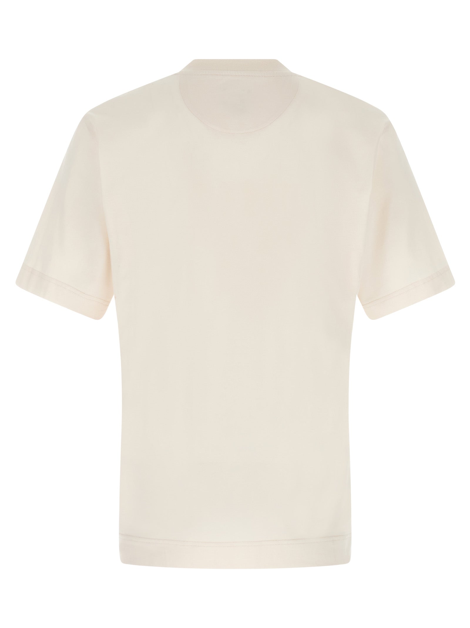 White Cotton Jersey T-Shirt with Roma 1925 Print