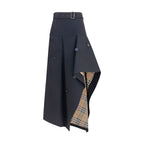 Heather Asymmetric Cotton Skirt