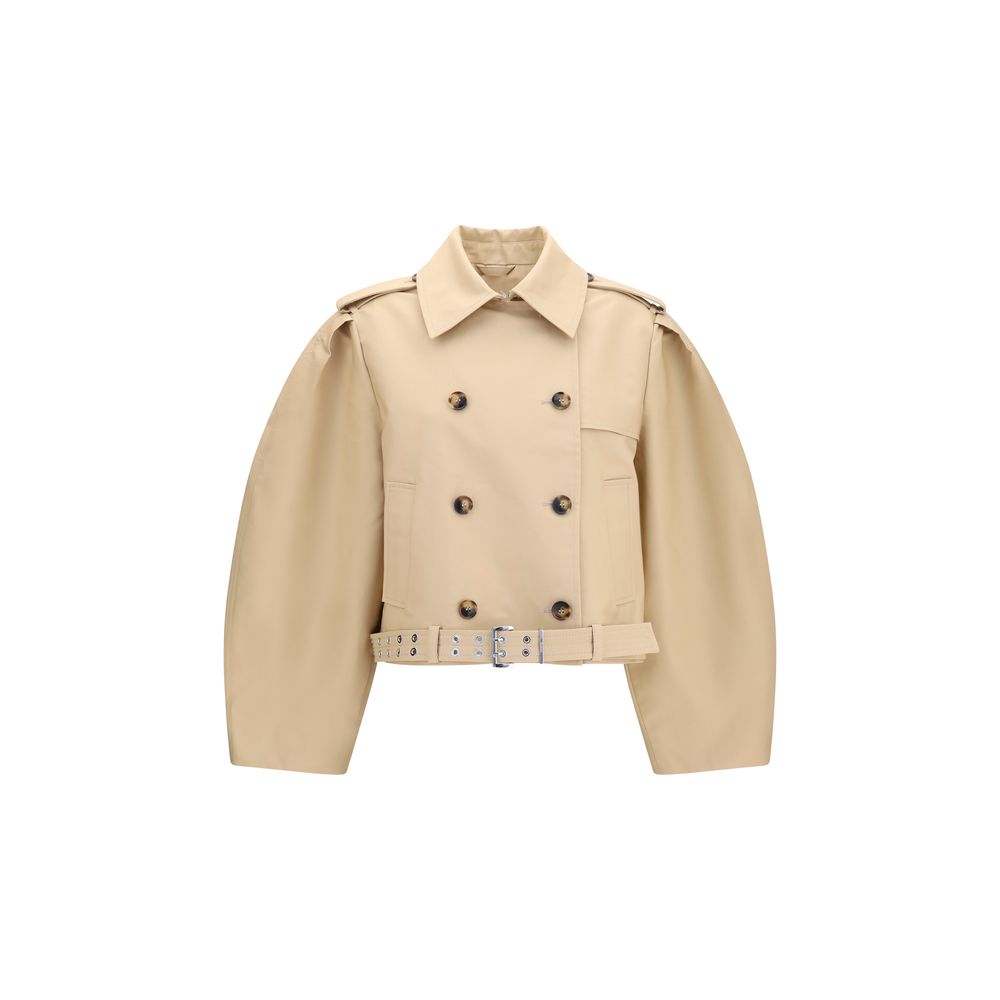 Double-Breasted Belted Cotton Jacket