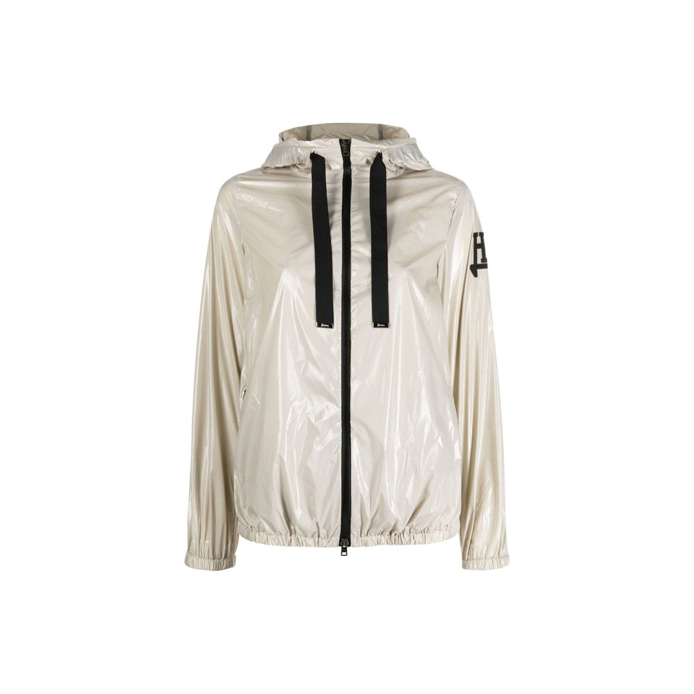 Beige Polyamide Shell Jacket