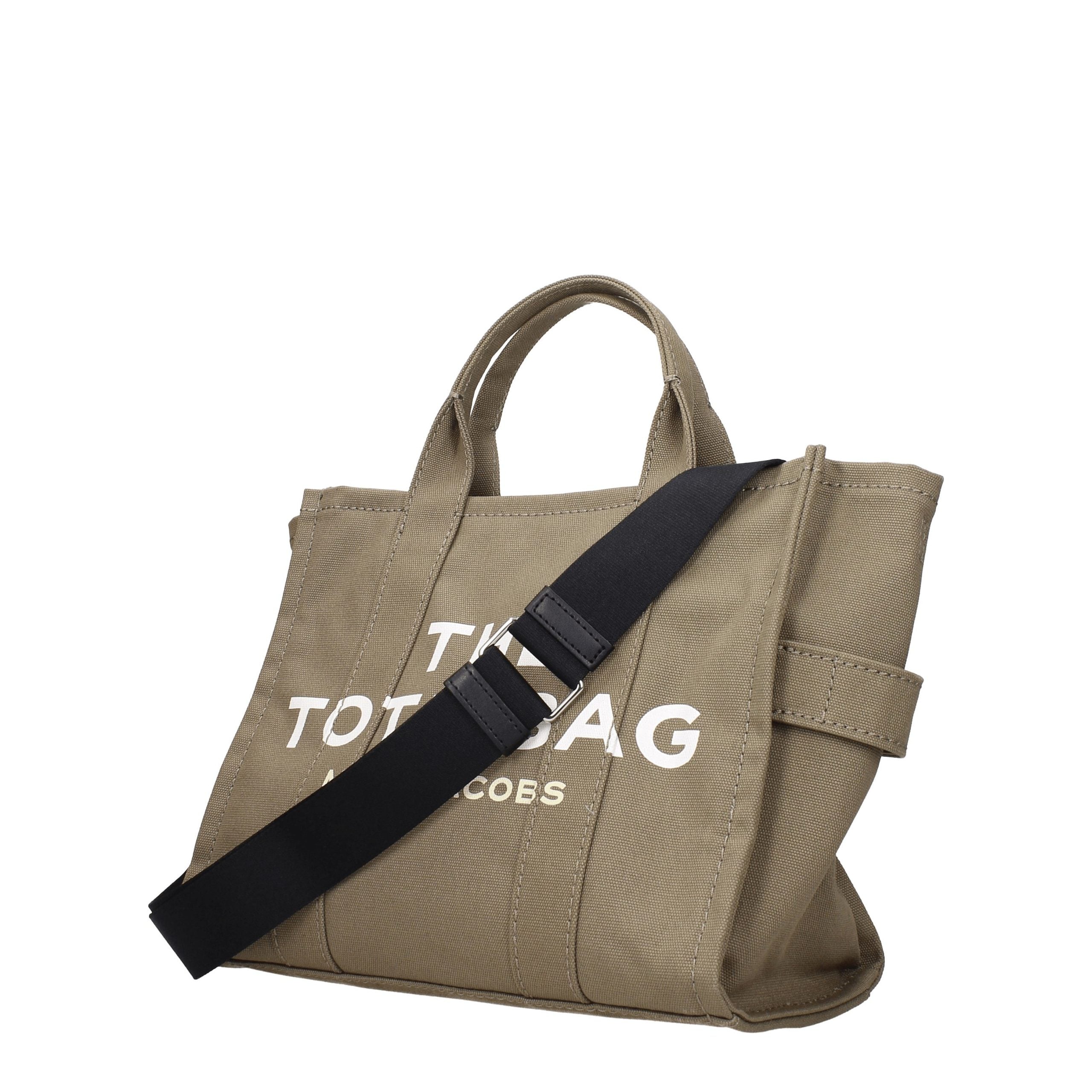 Green Fabric Medium Handbag