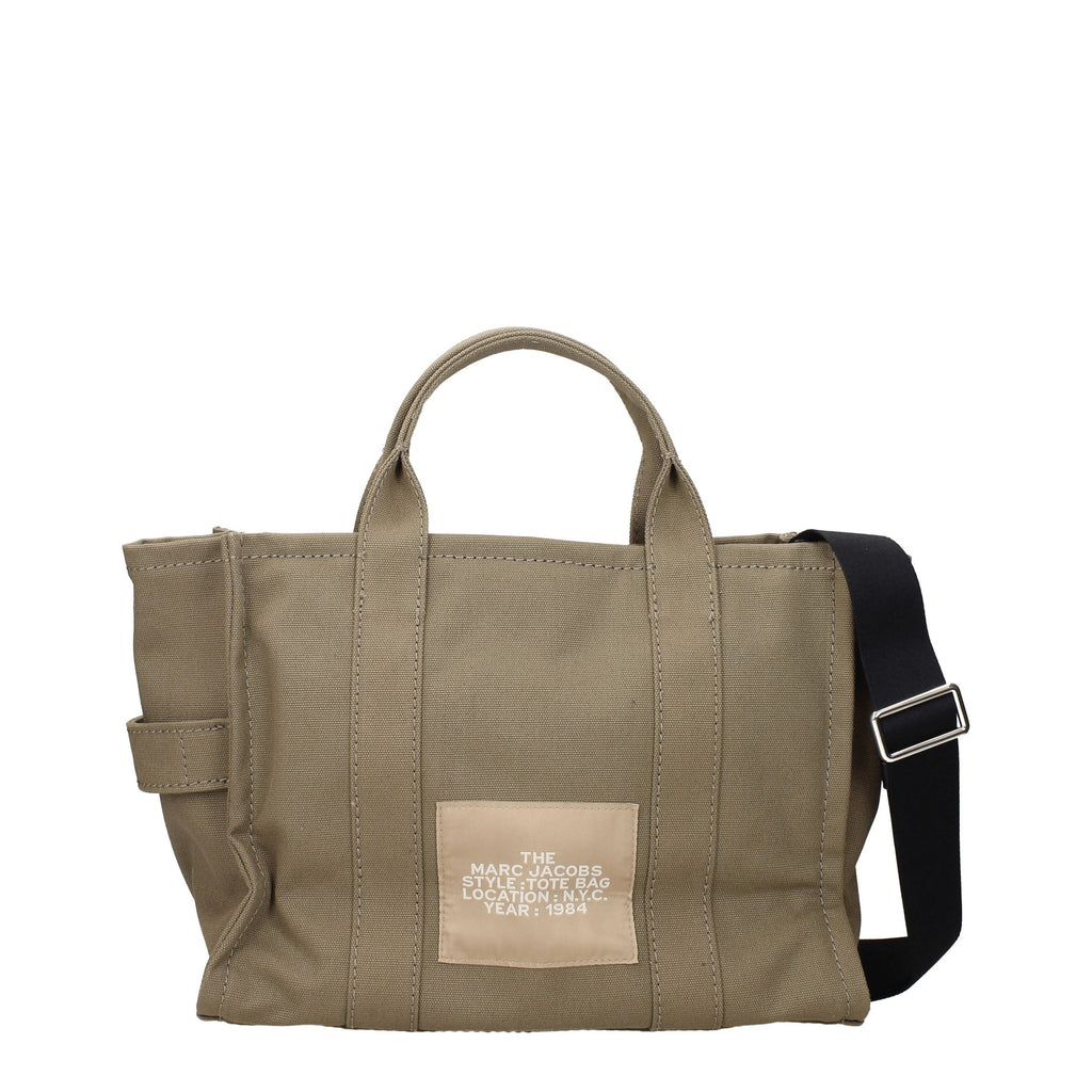 Green Fabric Medium Handbag