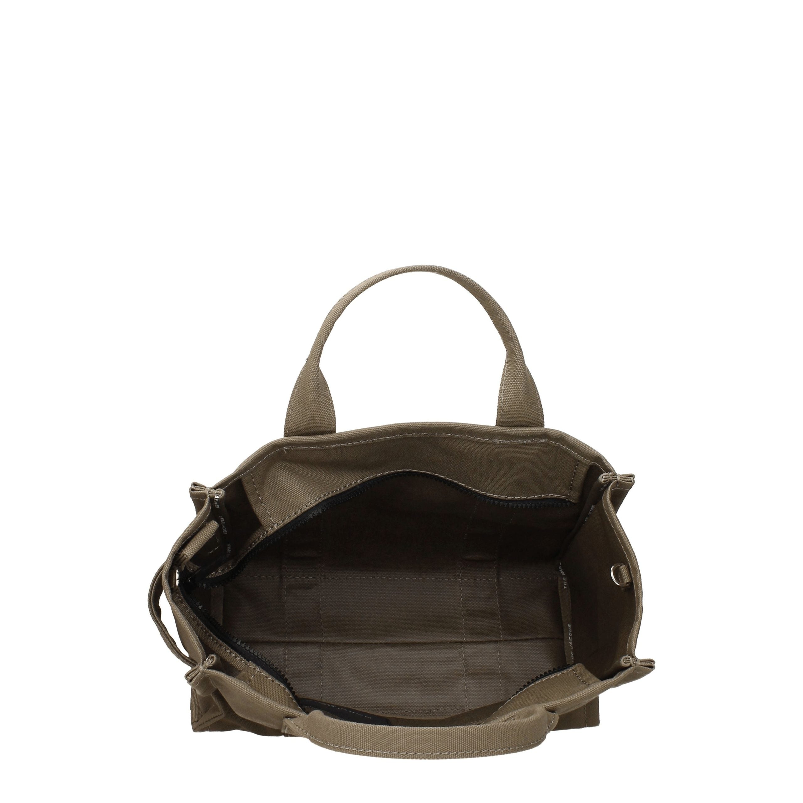 Green Fabric Medium Handbag