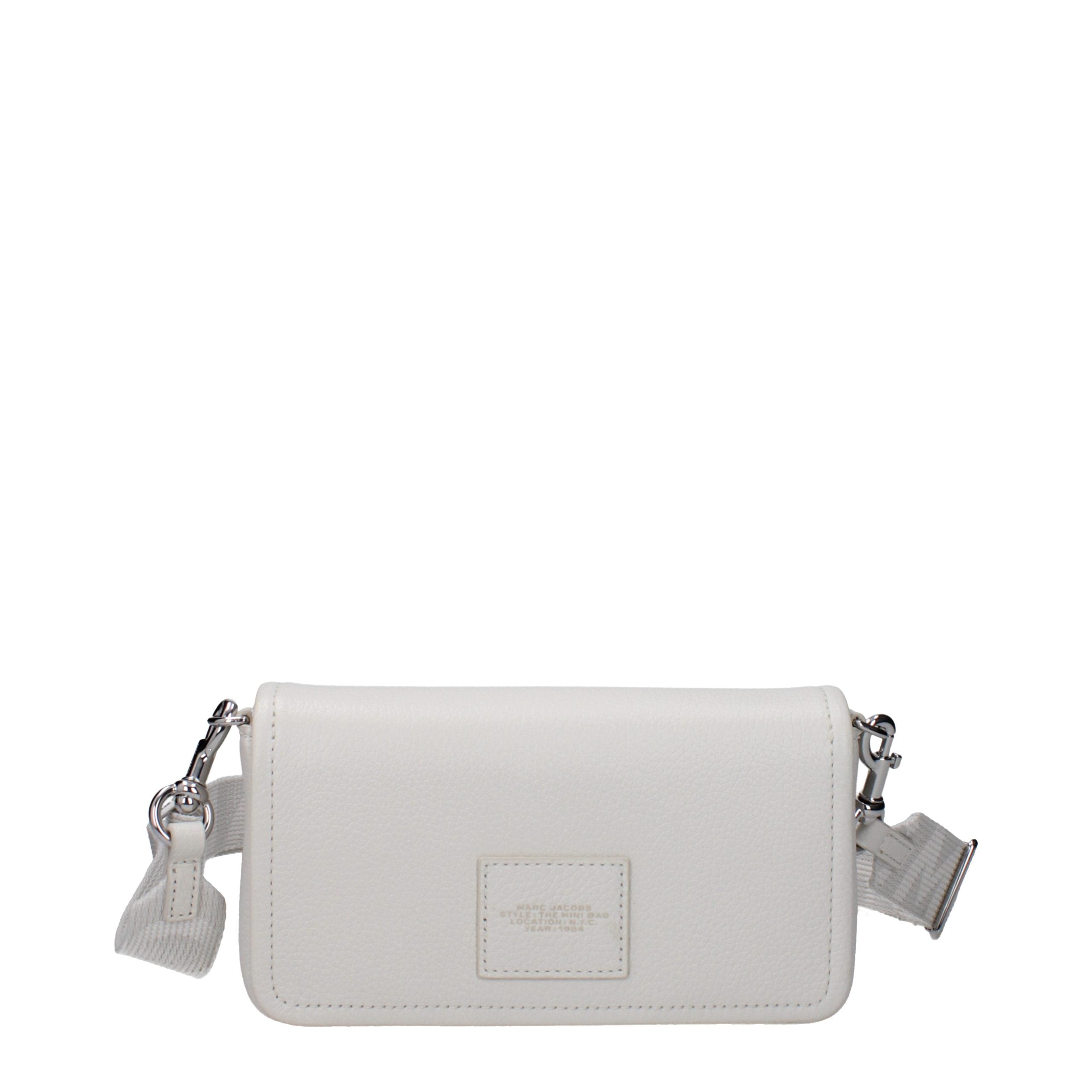 Mini White Leather Crossbody Bag