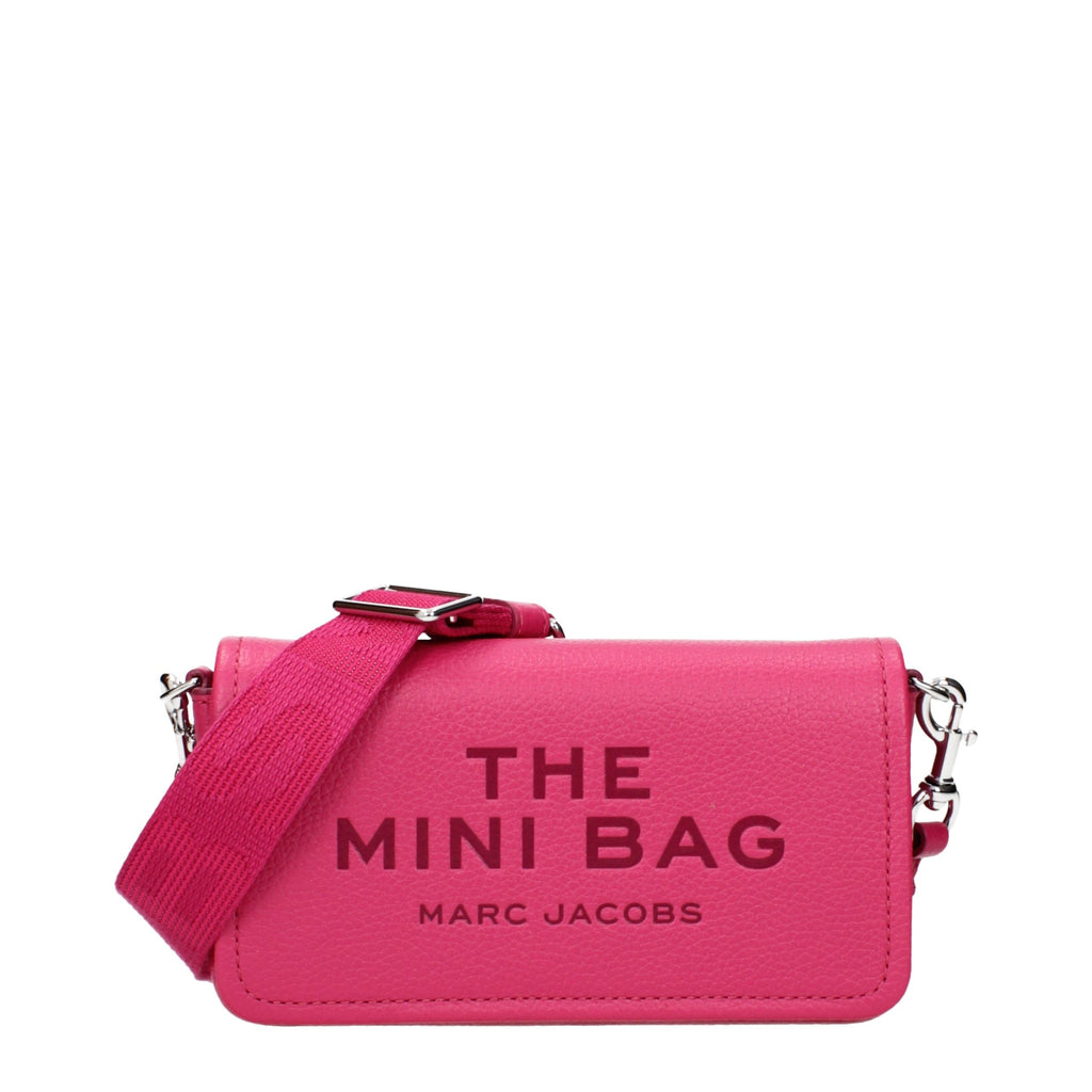 Fuchsia Leather Crossbody Bag