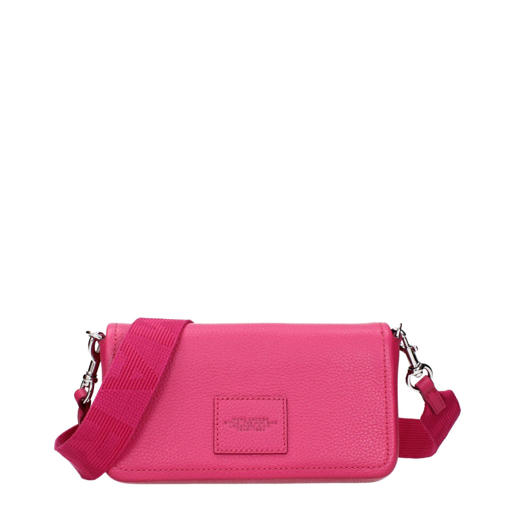 Fuchsia Leather Crossbody Bag