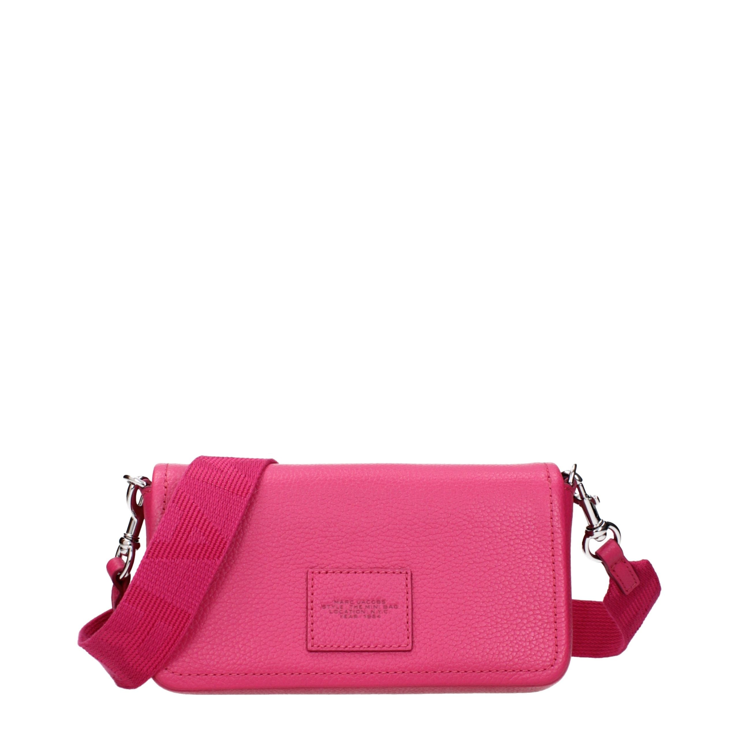 Fuchsia Leather Crossbody Bag