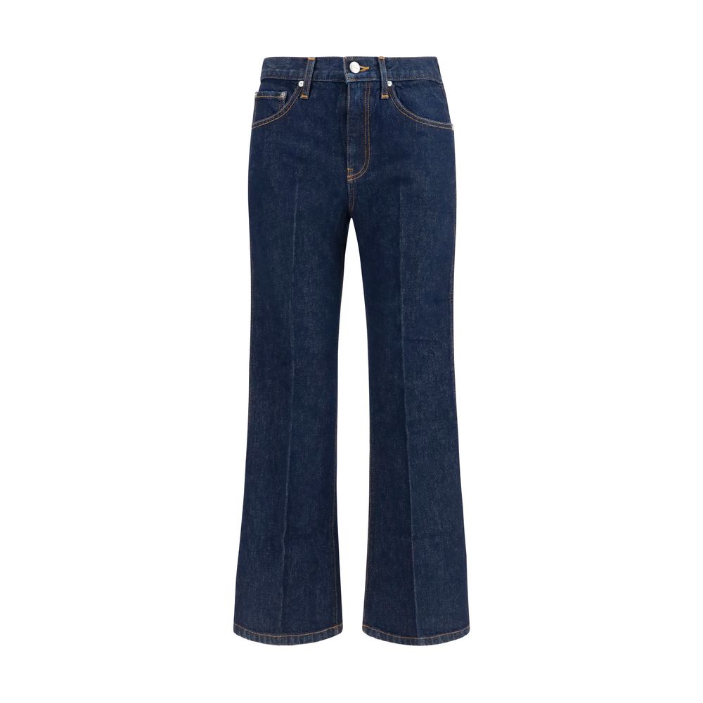 Clara Jeans Flared Indigo Cotton Jeans