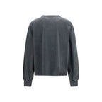 Gray Cotton Long-Sleeve Tiger-Print T-Shirt