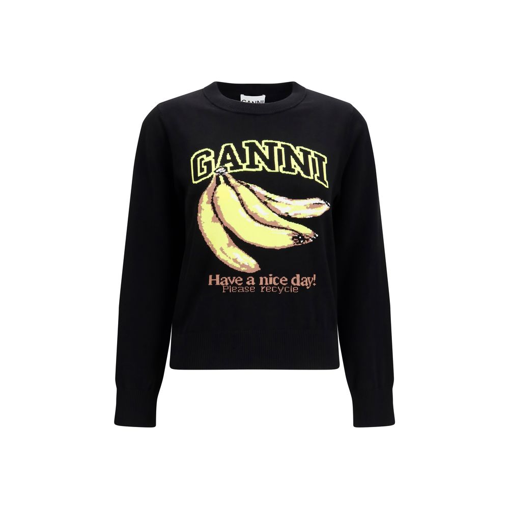 Banana-Print Cotton Sweater