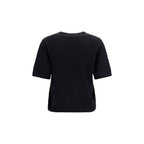 Black Alpaca Wool Blend T-Shirt