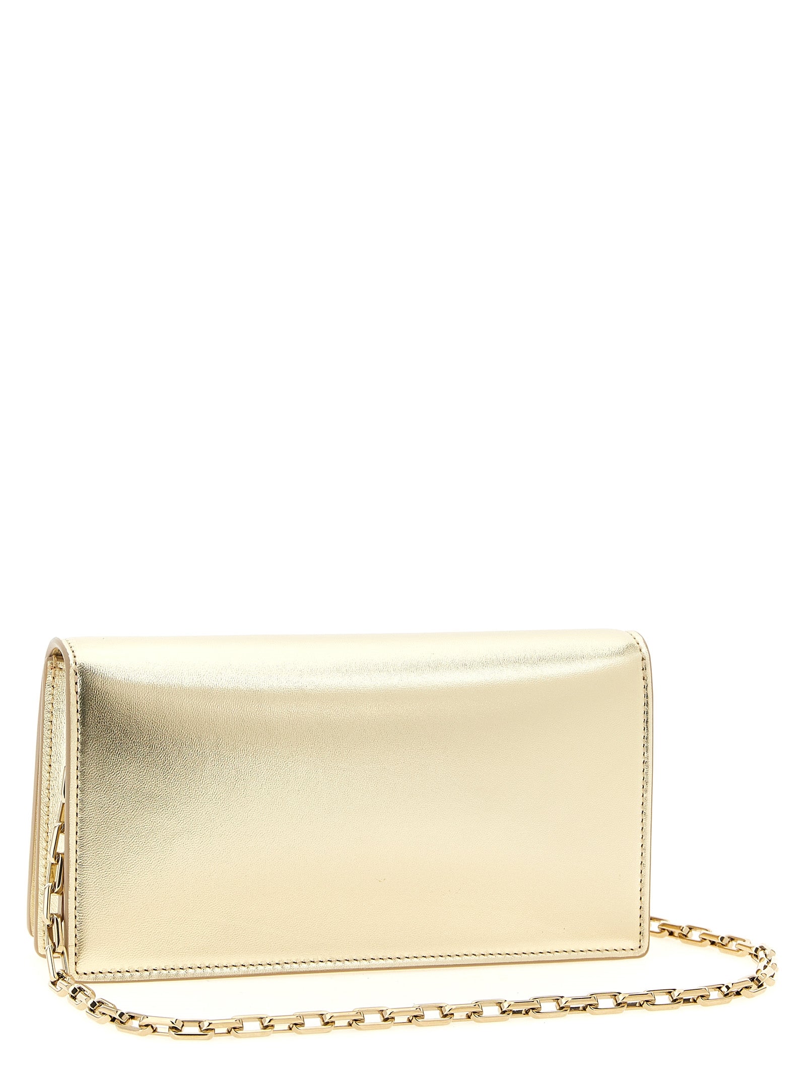 Gold Lambskin Bettina Clutch