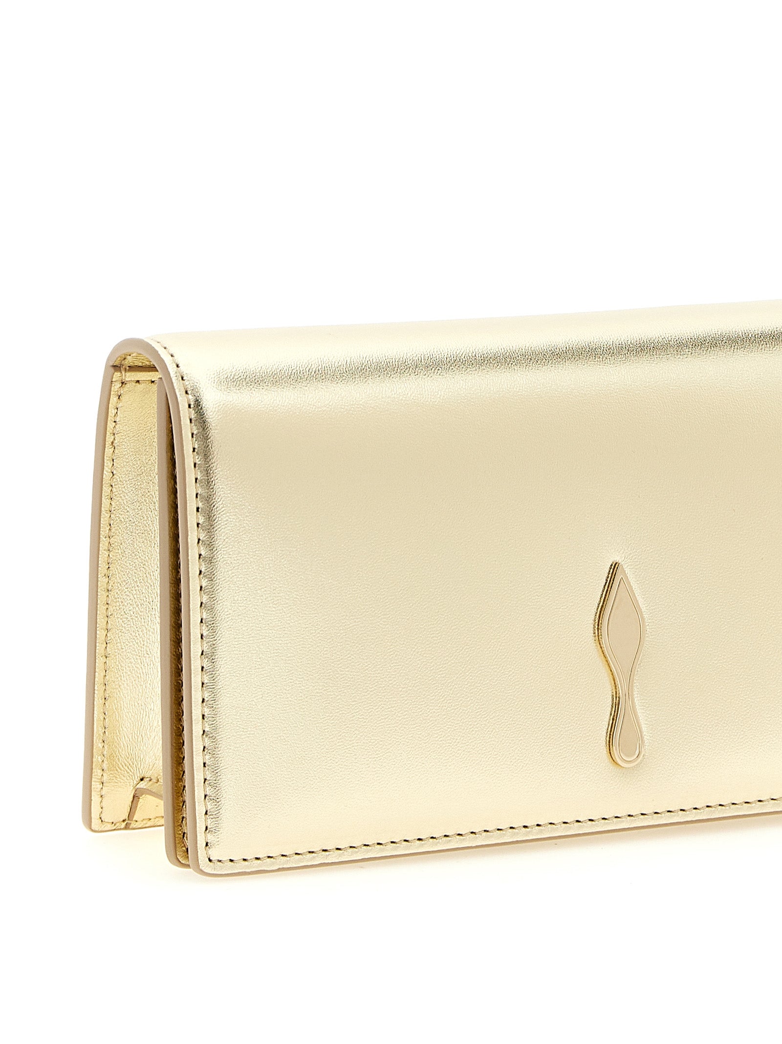 Gold Lambskin Bettina Clutch