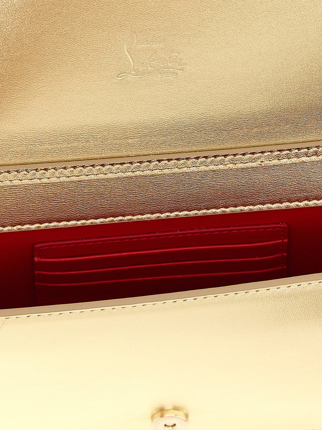 Gold Lambskin Bettina Clutch