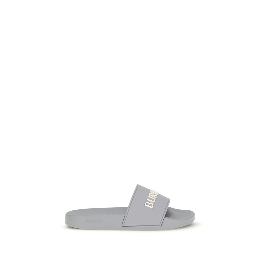 Gray Logo Rubber Slides