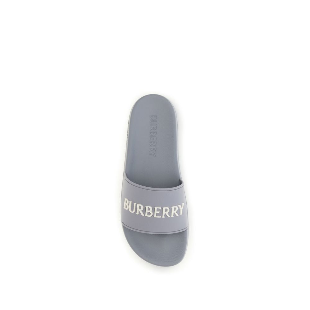 Gray Logo Rubber Slides