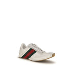 White Polyester Tempo Athletic Sneakers