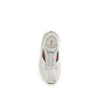 White Polyester Tempo Athletic Sneakers