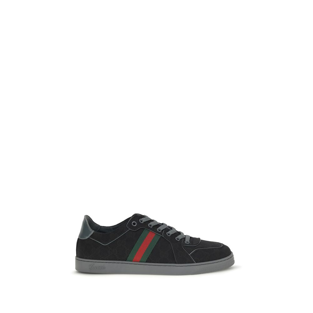 Black GG Fabric Stretch Athletic Sneakers