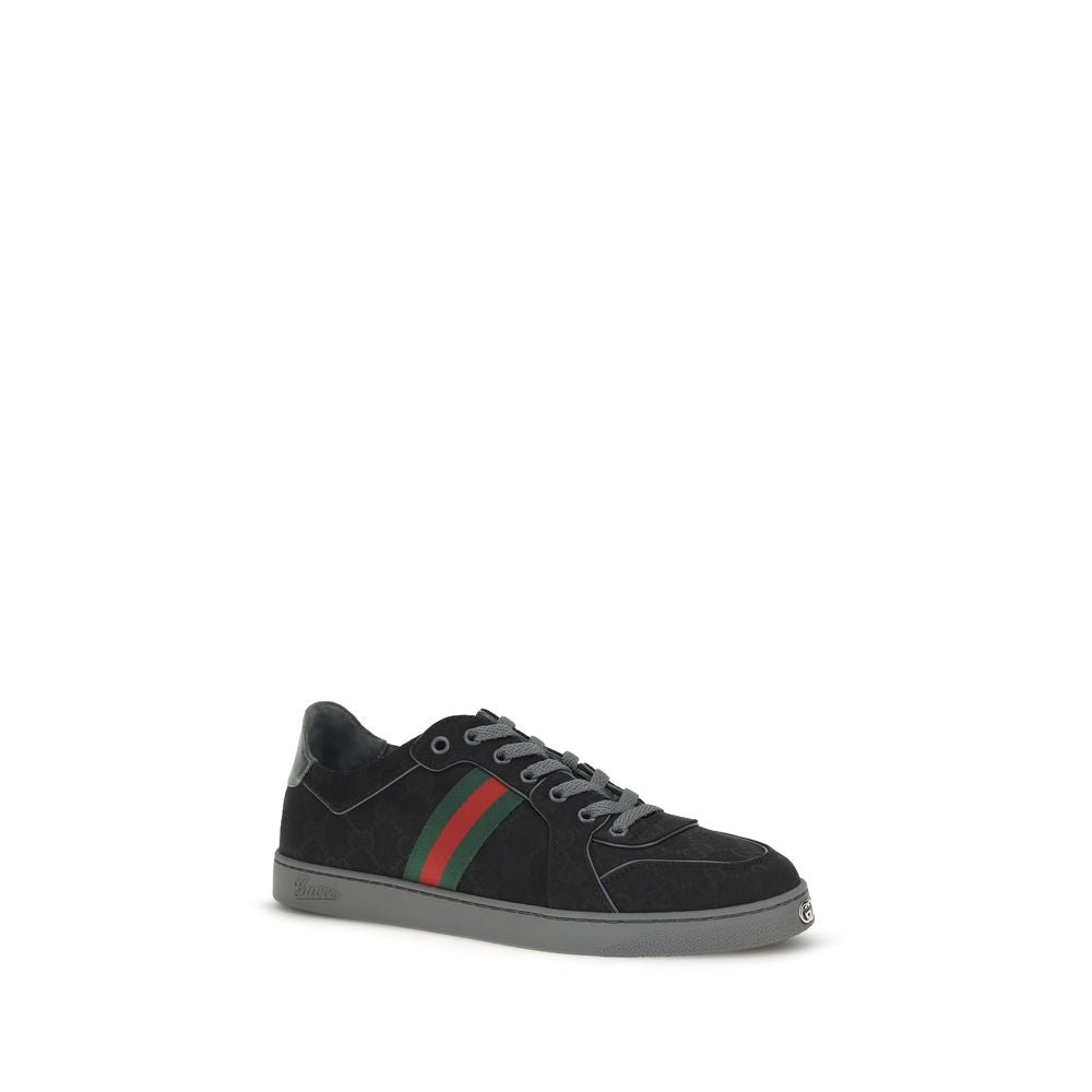 Black GG Fabric Stretch Athletic Sneakers