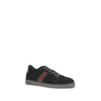 Black GG Fabric Stretch Athletic Sneakers