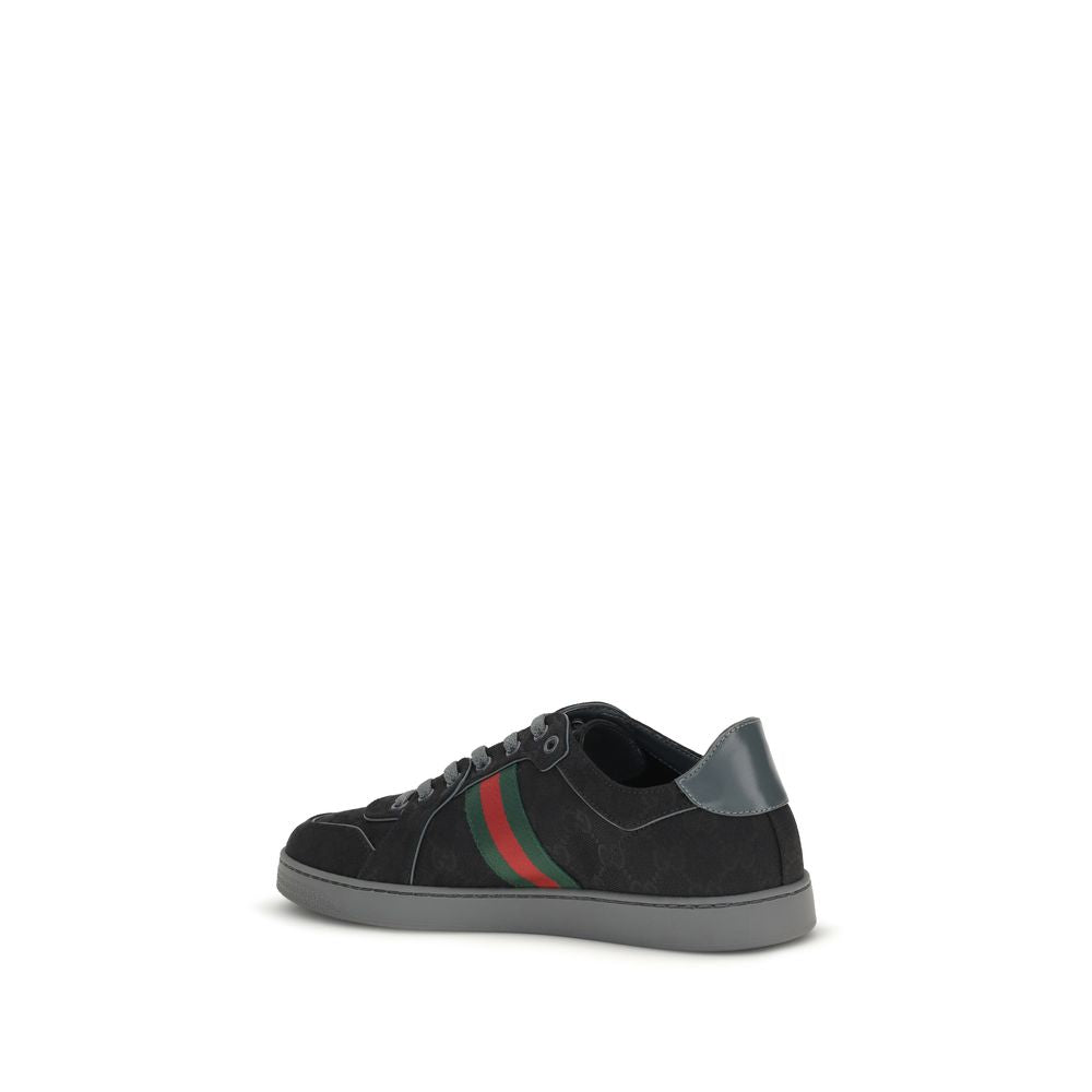 Black GG Fabric Stretch Athletic Sneakers