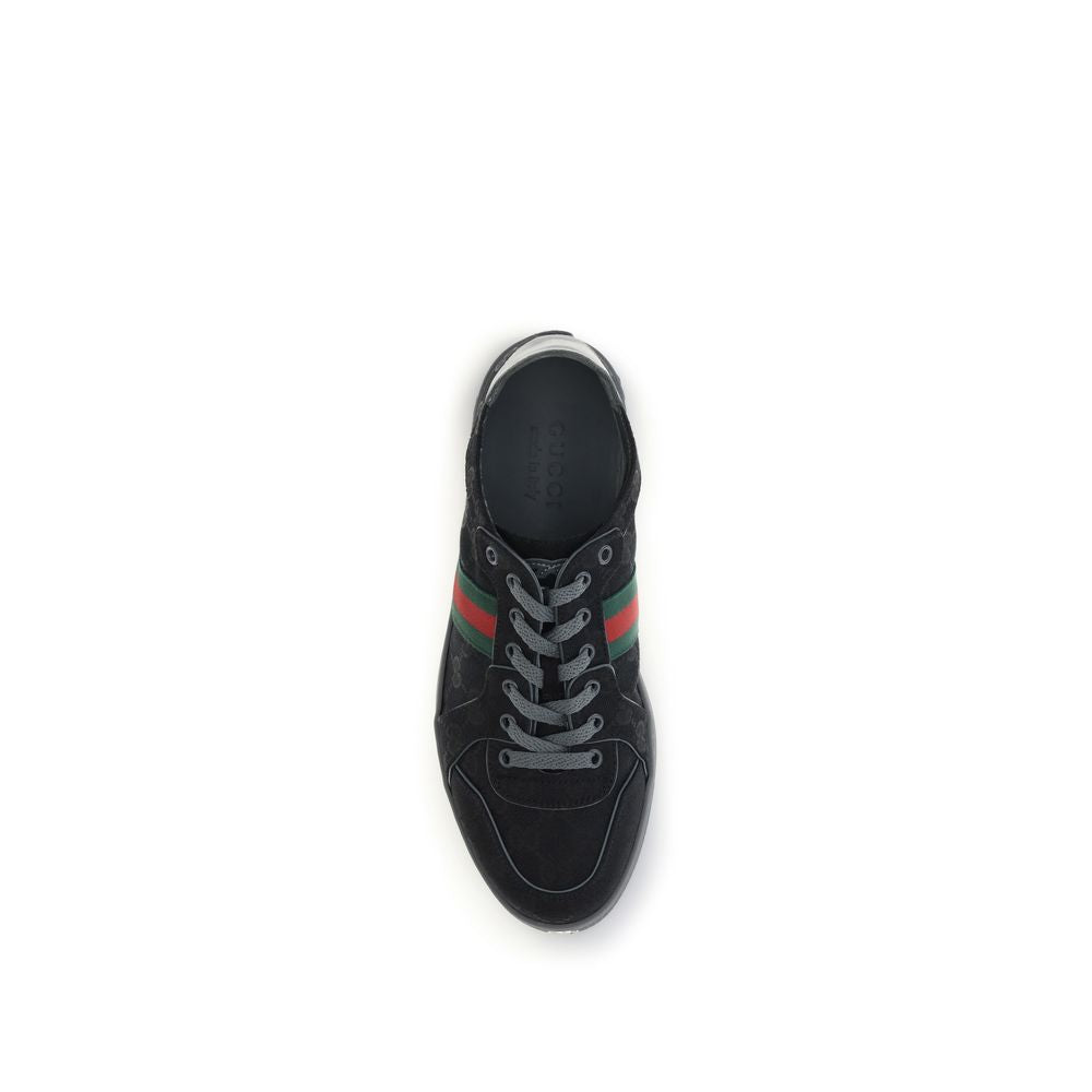 Black GG Fabric Stretch Athletic Sneakers