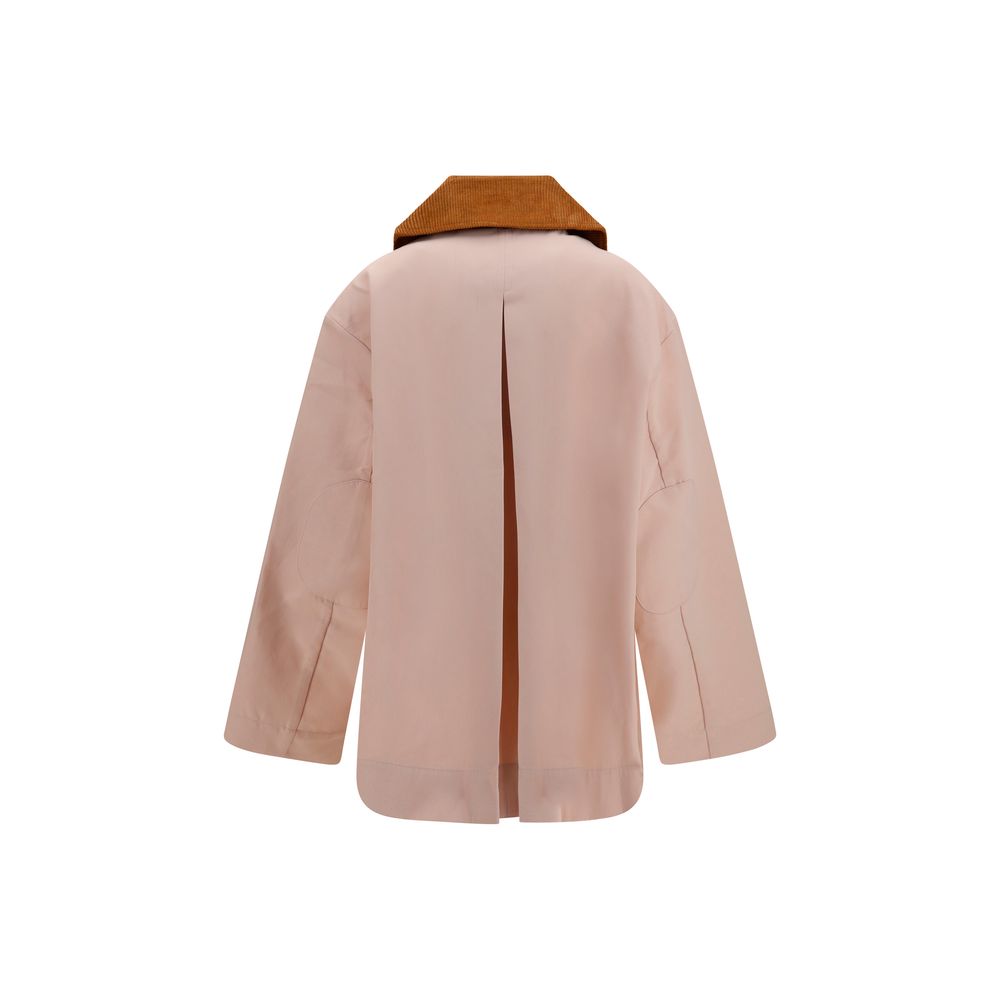 Multicolor Polyester Twill Full-Length Jacket