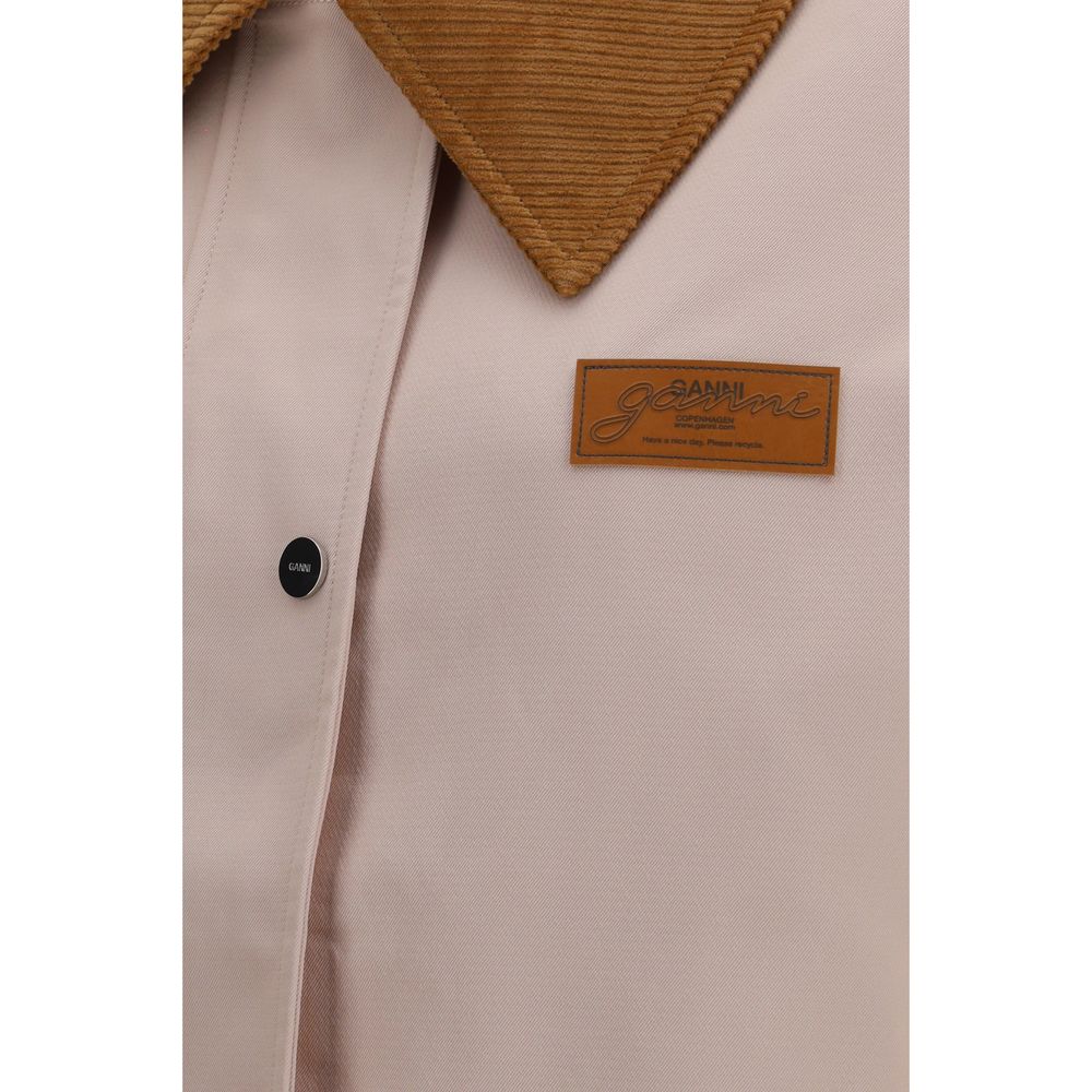 Multicolor Polyester Twill Full-Length Jacket