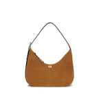 Vegan Suede-Effect Recycled Polyester Shoulder Bag