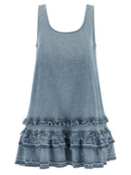 Light Blue Organic Cotton Mini Dress