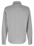 Silk-Cotton Military-Inspired Blouse