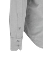 Silk-Cotton Military-Inspired Blouse