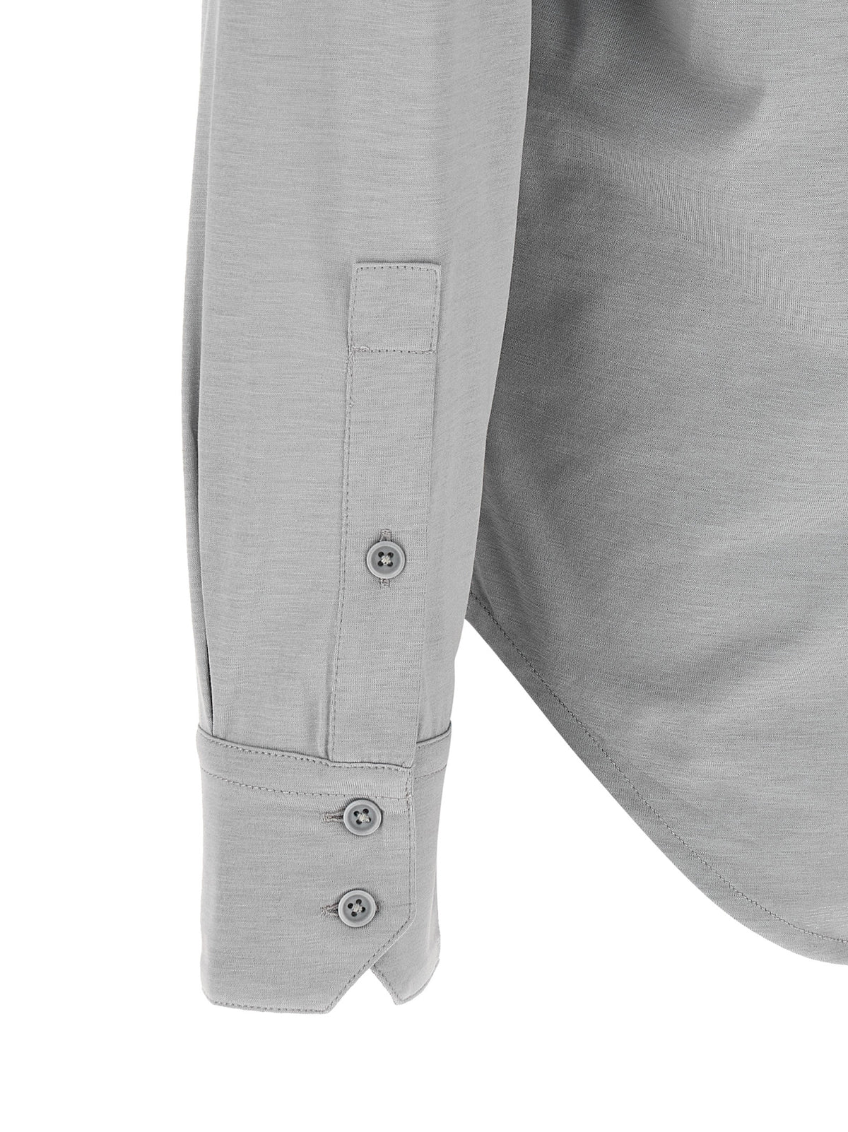 Silk-Cotton Military-Inspired Blouse