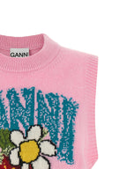 Multicolor Wool Sleeveles Sweater