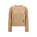 Beige Cashmere Wool Crewneck Sweater