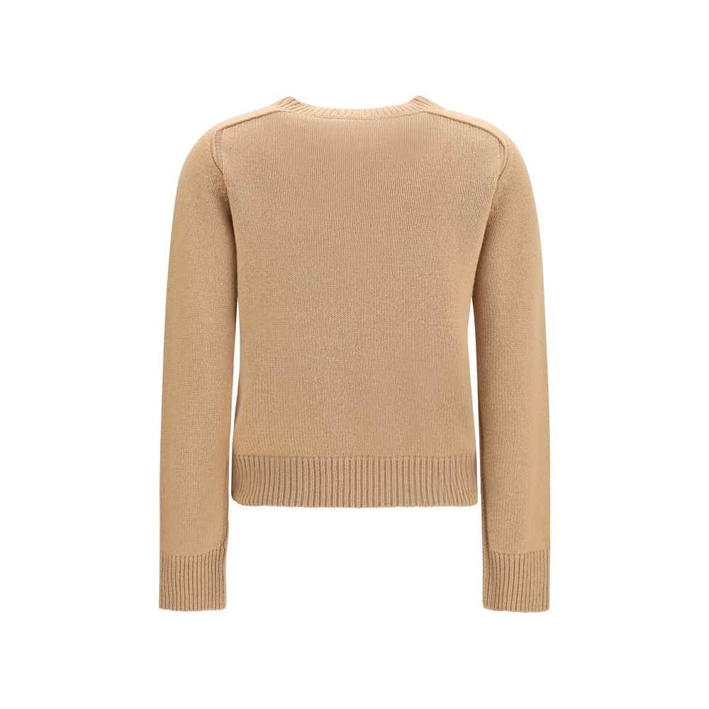 Beige Cashmere Wool Crewneck Sweater