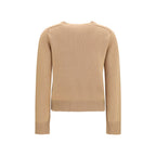 Beige Cashmere Wool Crewneck Sweater