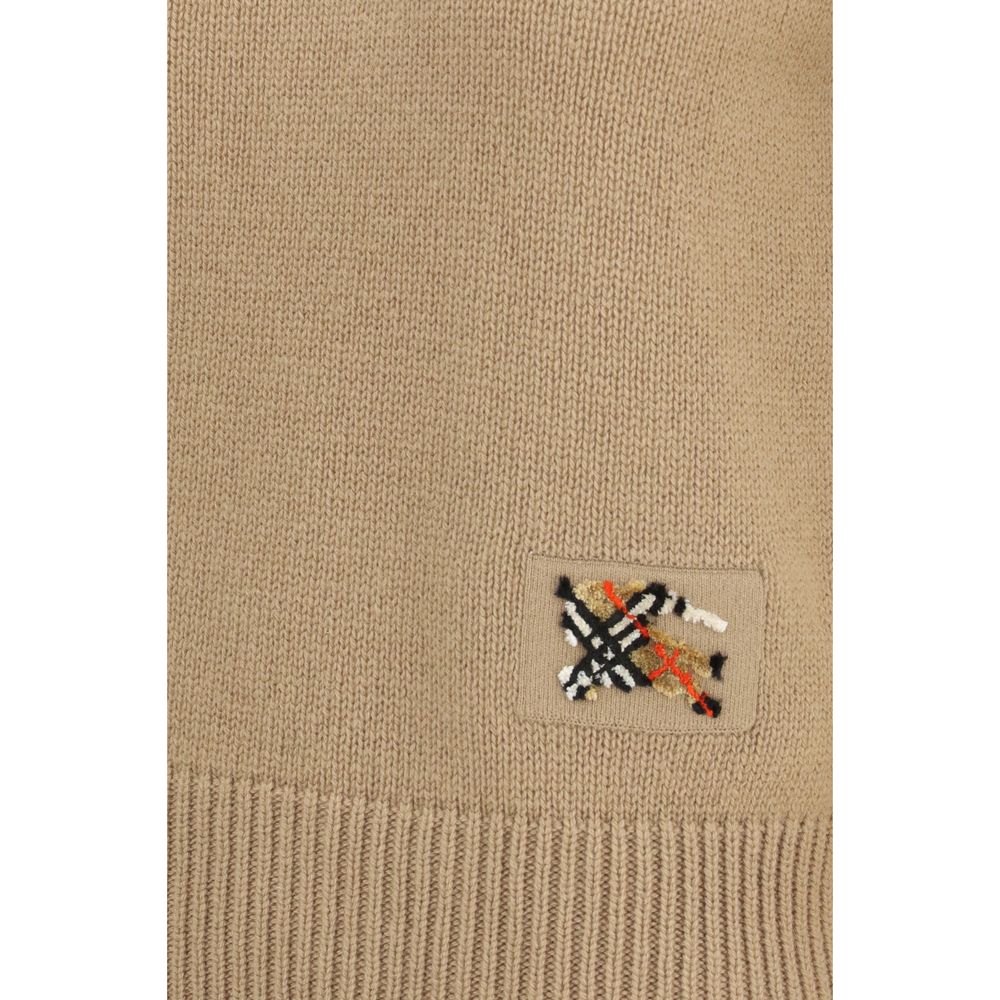 Beige Cashmere Wool Crewneck Sweater